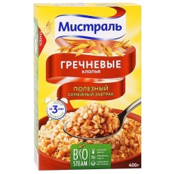 Хлопья, Мистраль 400 г гречневые